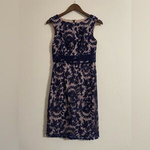 Simply Liliana NWT Size 6 Navy Blue Lace Fairy Above Knee Formal Evening Dress